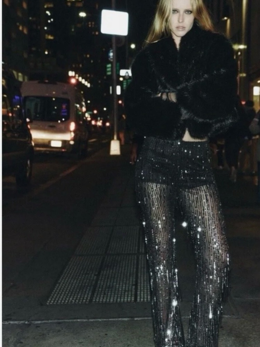 Zara Fringe Sequin leggings